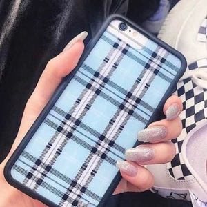 Wildflower blue plaid IPhone 6/7/8 Case